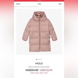 Molo girls puffer coat